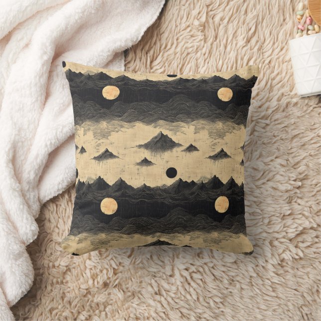 Vintage Mountain Clouds Landscape (9) Cushion (Blanket)
