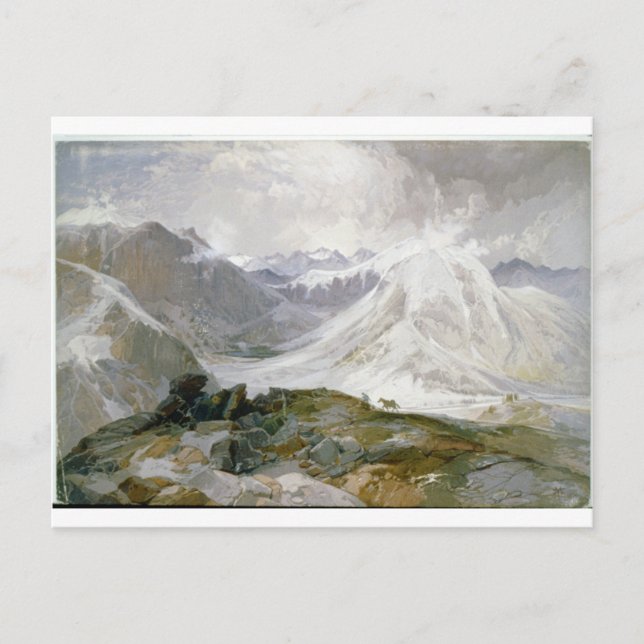 Vintage Mountain Illustration Postcard (Front)