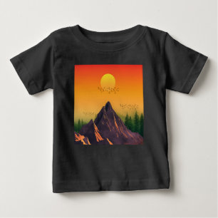 VINTAGE MOUNTAIN NATURE SUNSET BABY T-Shirt