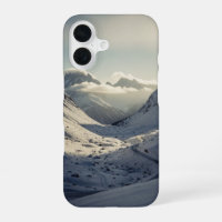 Vintage Mountain Pass in the Snow