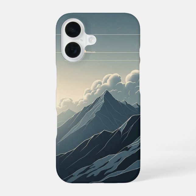 Vintage Mountain Range iPhone 16 Case (Back)