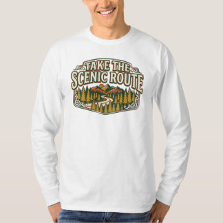 Vintage Mountain Road Trip Take the Scenic Route T-Shirt