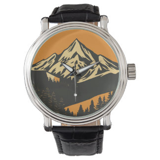 Vintage Mountain Sunset  Watch