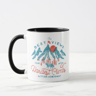 Vintage Mountain Wolf Climbing Hiking Outdoors Mug