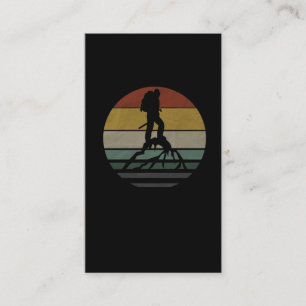 Vintage mountains hiking business card