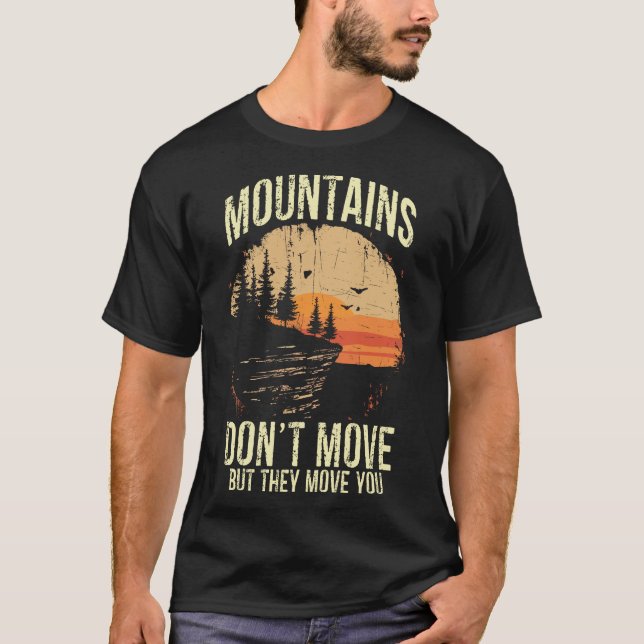 Vintage Mountains Retro Adventure T-Shirt (Front)