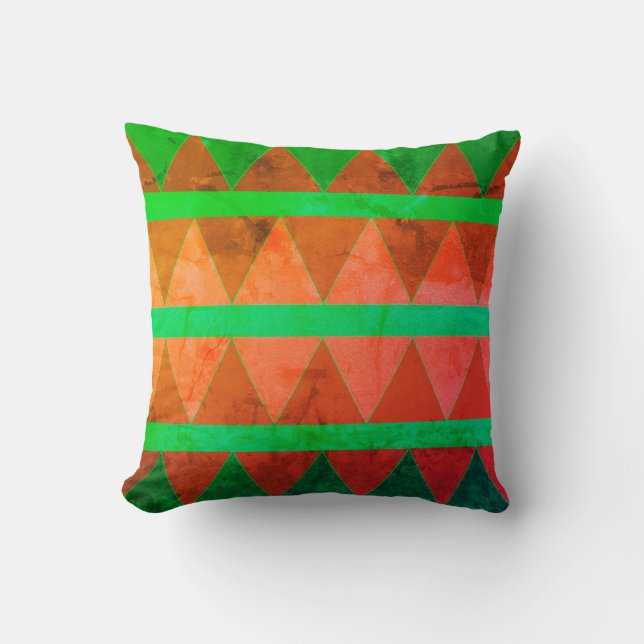 Vintage Mountains Throw Pillow (Front)