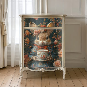 Vintage Mouse Floral Crown Tea Party Cottagecore Tissue Paper