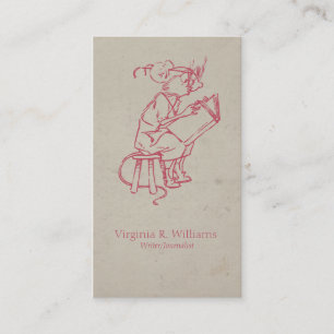 Vintage Mouse Reading Business Card