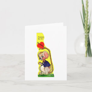 Vintage Mouse Valentine Card
