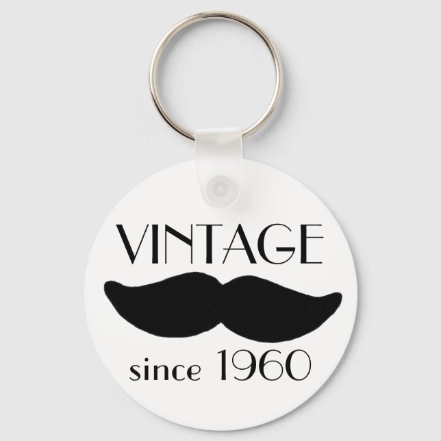 VINTAGE Moustache Key Ring (Front)