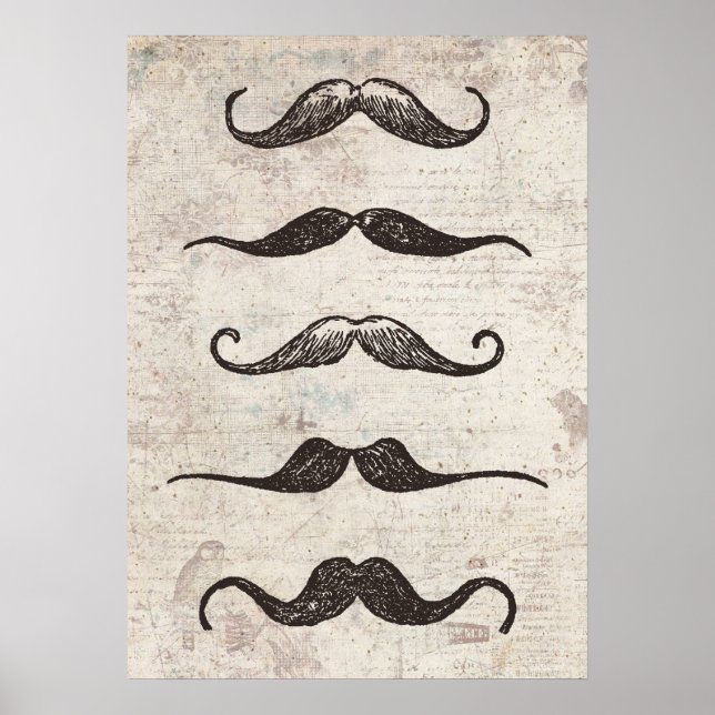 Vintage Moustache Poster (Front)