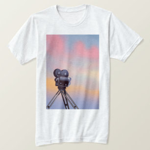 Vintage Movie camera sunset T-Shirt