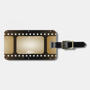 Vintage Movie Photographer Film Strip Film Role Luggage Tag
