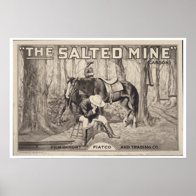 VINTAGE MOVIE POSTER ~ The Salted Mine (Front)