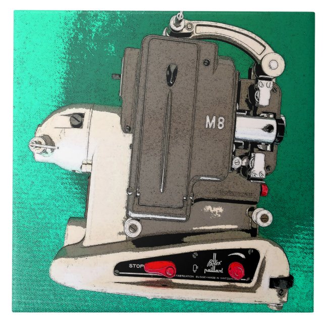 Vintage movie projector tile (Front)
