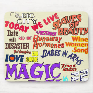 Vintage movie Quotes Sayings phrases Text Words  Mouse Pad
