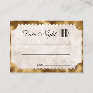 Vintage Movie Ticket Bridal Date Night Ideas Enclosure Card