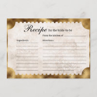 Vintage Movie Ticket Bridal Shower Recipe