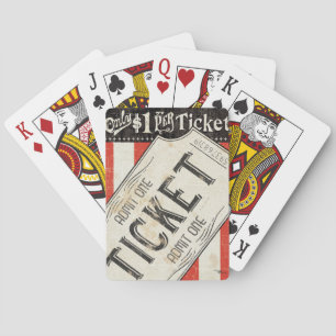Vintage Movie Ticket Playing Cards