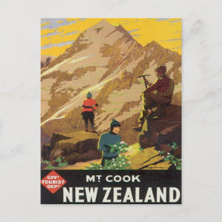 Vintage Mt.Cook New Zealand Postcard