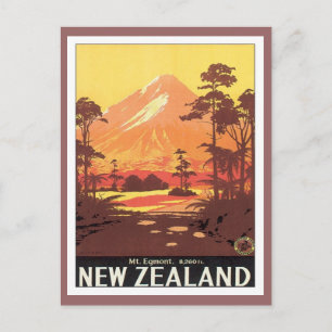 Vintage Mt.Taranaki Mt.Egmont New Zealand Postcard