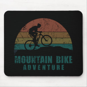 Vintage MTB Adventure - Mountain Biking Mouse Pad