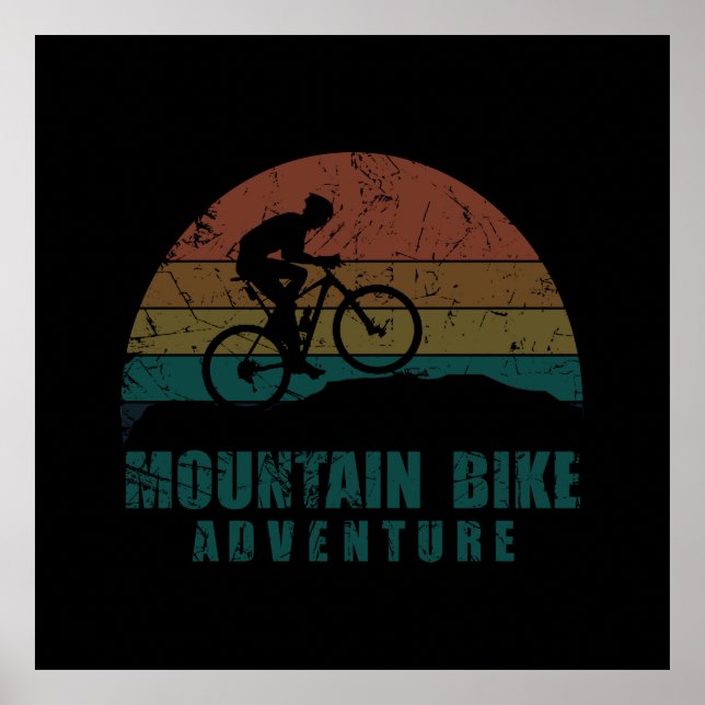 Vintage MTB Adventure - Mountain Biking Poster (Front)