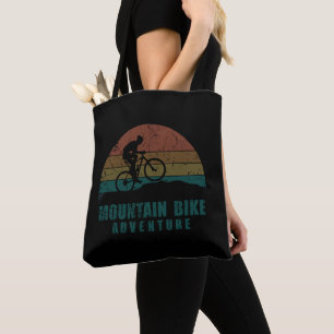 Vintage MTB Adventure - Mountain Biking Tote Bag