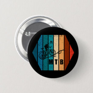 Vintage MTB Downhill Mountain biking 6 Cm Round Badge