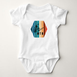 Vintage Mtb Downhill Mountain Biking Baby Bodysuit