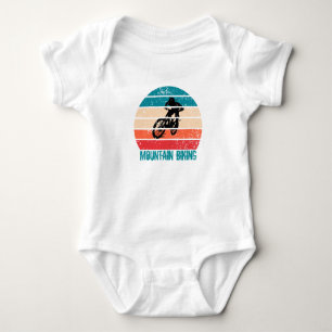 Vintage Mtb Downhill Mountain Biking Baby Bodysuit