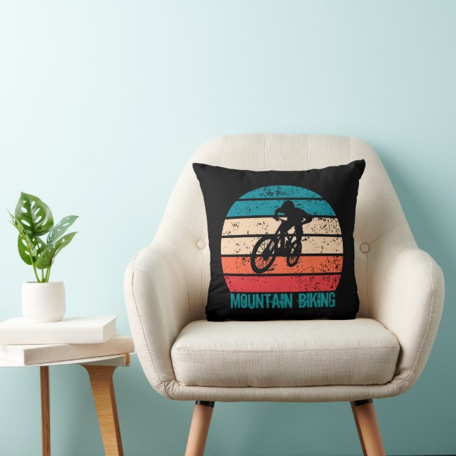 Vintage Mtb Downhill Mountain Biking Cushion (Chair)