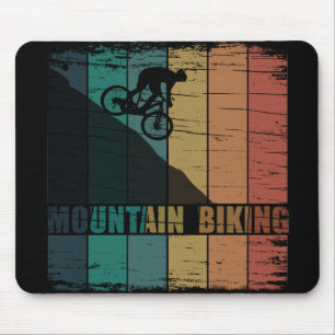 Vintage MTB Downhill Mountain Biking Mouse Pad