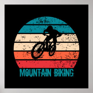 Vintage Mtb Downhill Mountain Biking Poster