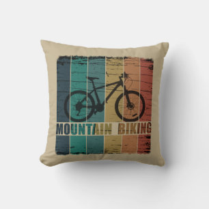 Vintage Mtb Mountain Biking Cushion