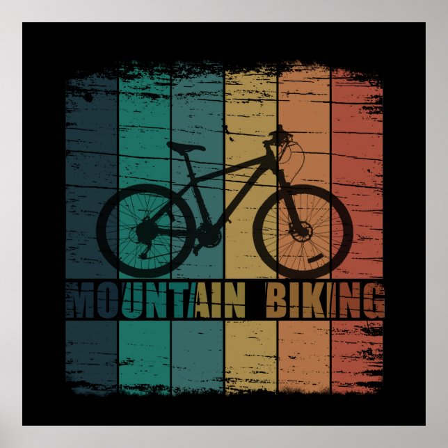 Vintage Mtb Mountain Biking Poster (Front)