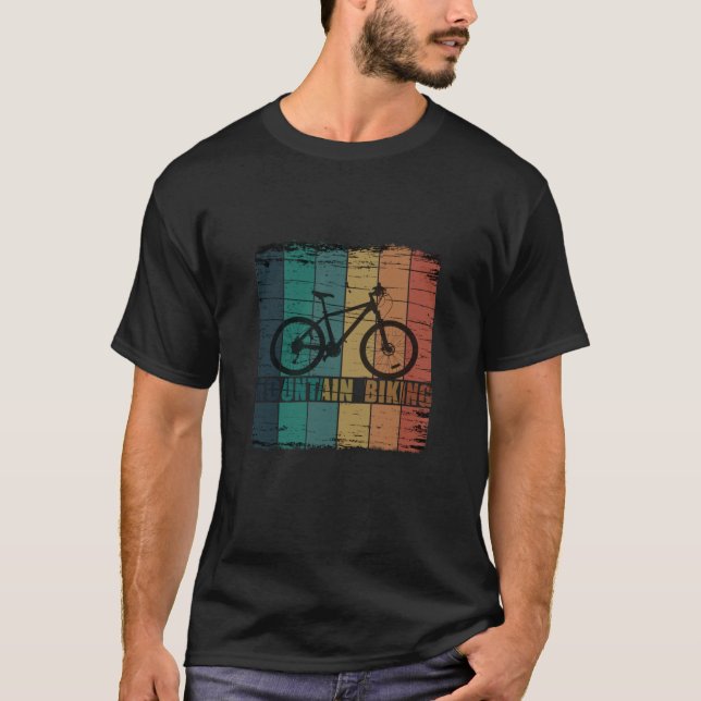 Vintage Mtb Mountain Biking T-Shirt (Front)