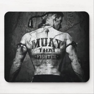 Vintage Muay Thai Fighter Mouse Pad