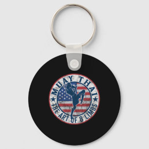 Vintage Muay Thai Karate Boxing Mixed Martial Arts Key Ring