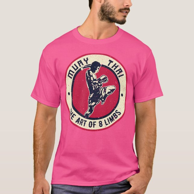 Vintage Muay Thai Karate Tshirt  Boxing Mixed Mart (Front)
