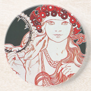 Vintage Mucha Coaster