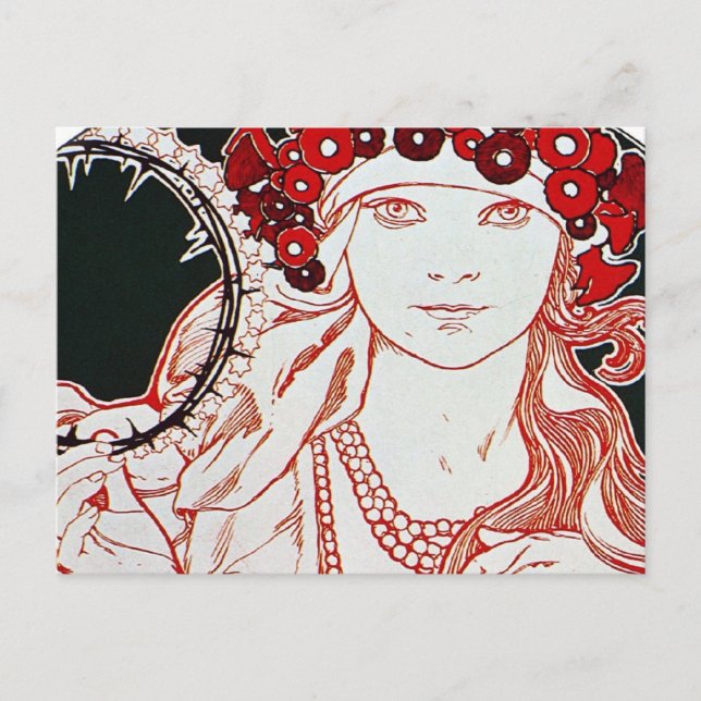 Vintage Mucha Postcard (Front)