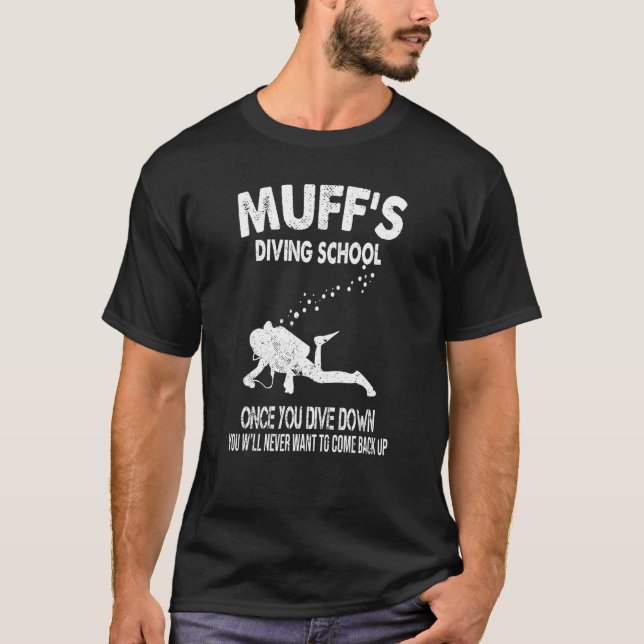 Vintage Muffs Diving School T-Shirt (Front)