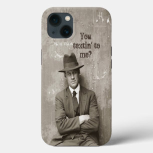 Vintage mugshot mafia gangster funny iPhone 13 case