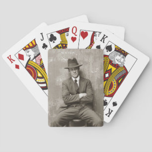 Vintage mugshot mafia gangster jail funny   playing cards