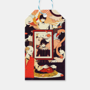 Vintage Multi Human Character Humor Party Gift Tags