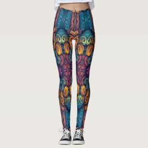 Vintage multicolor "Ratti_Creative_Arts"  Legg L Leggings