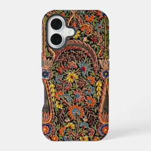 Vintage Multicolored Floral Pattern iPhone 16 Case