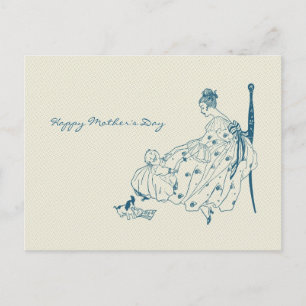 Vintage mum and child - Happy Mother's Day Postcard